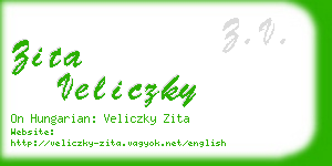 zita veliczky business card